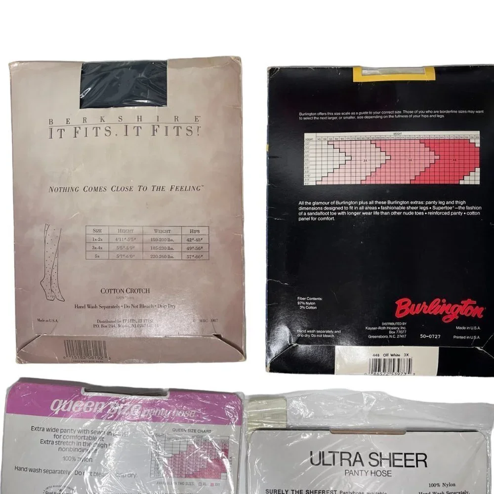 Vintage Pantyhose Lot 1980 - 1990 Deadstock Burlington Berkshire Primrose Surely